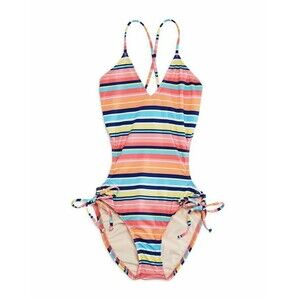 NWT Splendid Juicy Fruit Striped One Piece Swimsuit Girls 12 Multi